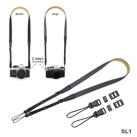 GGSFoto SL-1 Camera Strap Slim black