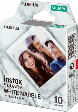 Fujifilm Instax Square White Marble 10pak Instant Film