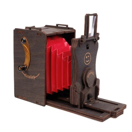JollyLook DIY Pinhole Instax Mini Camera kit donker bruin