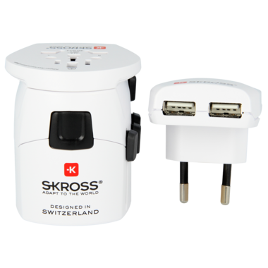 Skross Wereldadapter Pro + USB