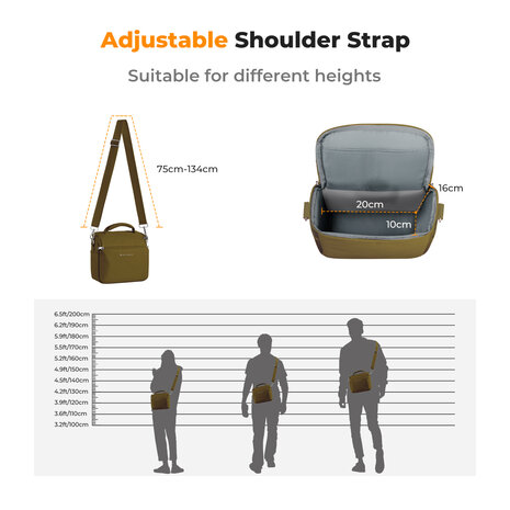 K&F Concept Cameratas 5L bruin