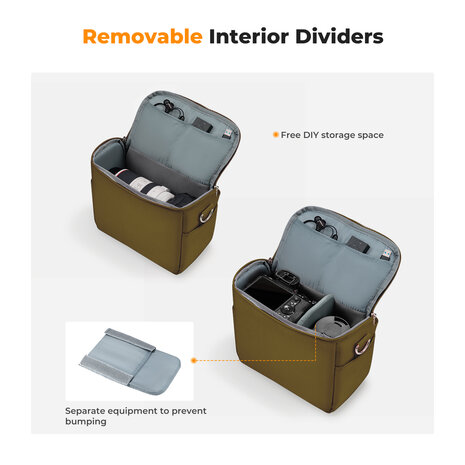 K&F Concept Cameratas 5L bruin