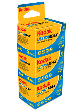 Kodak Ultramax 400-36 3 pak fotorolletjes