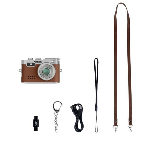 Rollei Mini Digitale camera bruin sleutelhanger