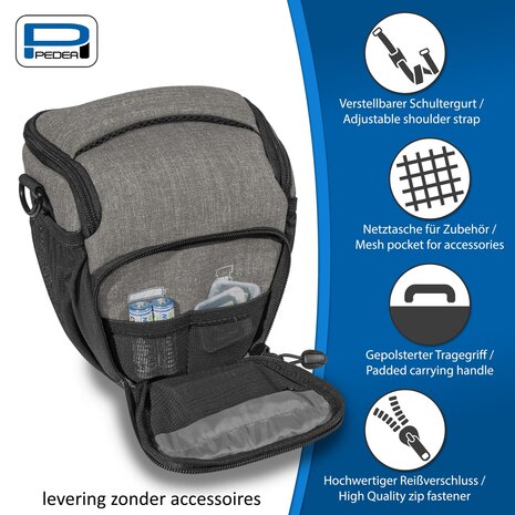 Pedea Holster-M Fashion Pro licht grijs cameratas