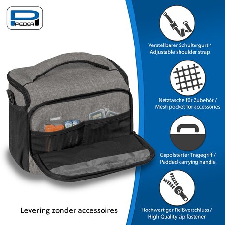 Pedea XL Fashion Pro licht grijs fototas