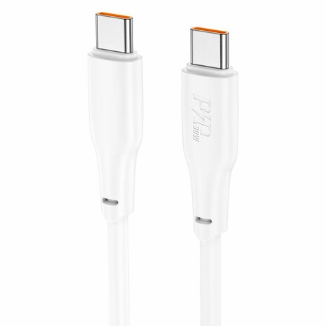Hoco 60W Snellaadkabel USB-C naar USB-C wit