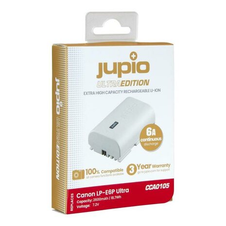 Jupio Li-ion accu Canon LP-E6P Ultra 2600mAh