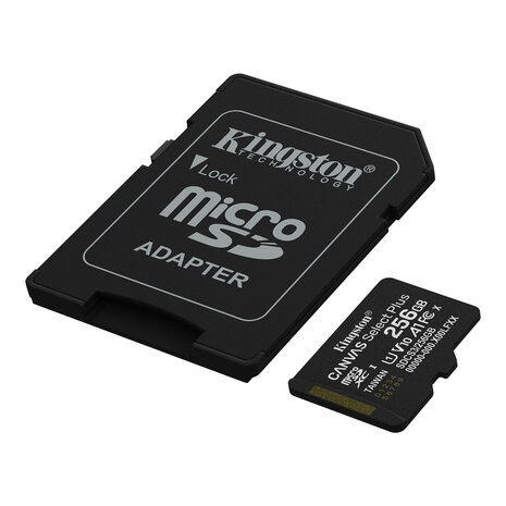 Kingston MicroSDXC Card 256GB Canvas Select Plus Gen3 U1 V10