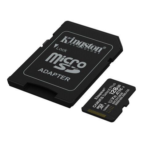 Kingston MicroSDXC Card 128GB Canvas Select Plus Gen3 U1 V10