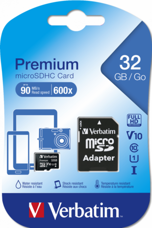 Verbatim microSDHC Card 32GB UHS-1